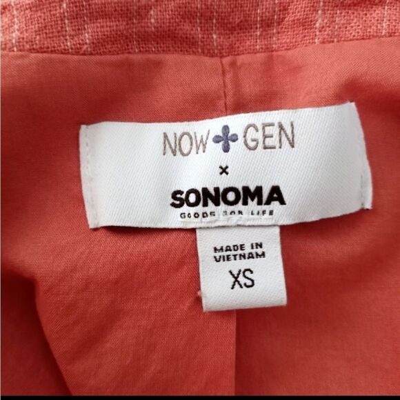 NOW + GEN SONOMA SALMON BLAZER SZ.XS EUC - Picture 6 of 7